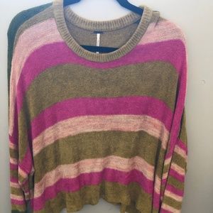 Free People All About You Striped Knit Sweater
